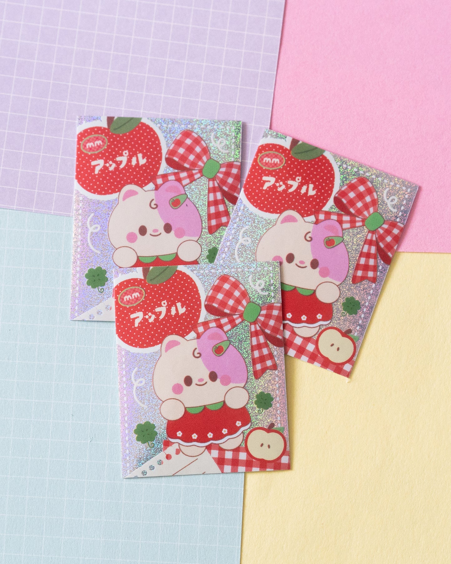 *new* Space Nyan Apple Finish Die-Cut Sticker