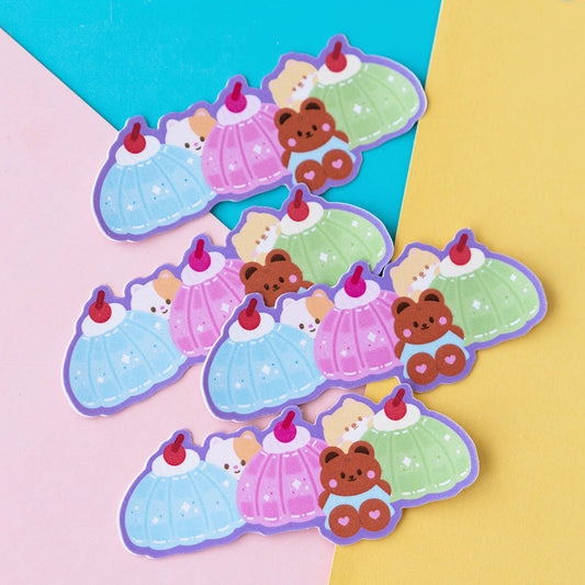 *new* Minty Friends Jelly Frosted Finish Die-Cut Sticker