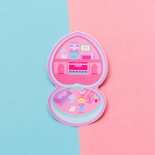 Polly Pocket Frosted Finish Die-Cut Sticker