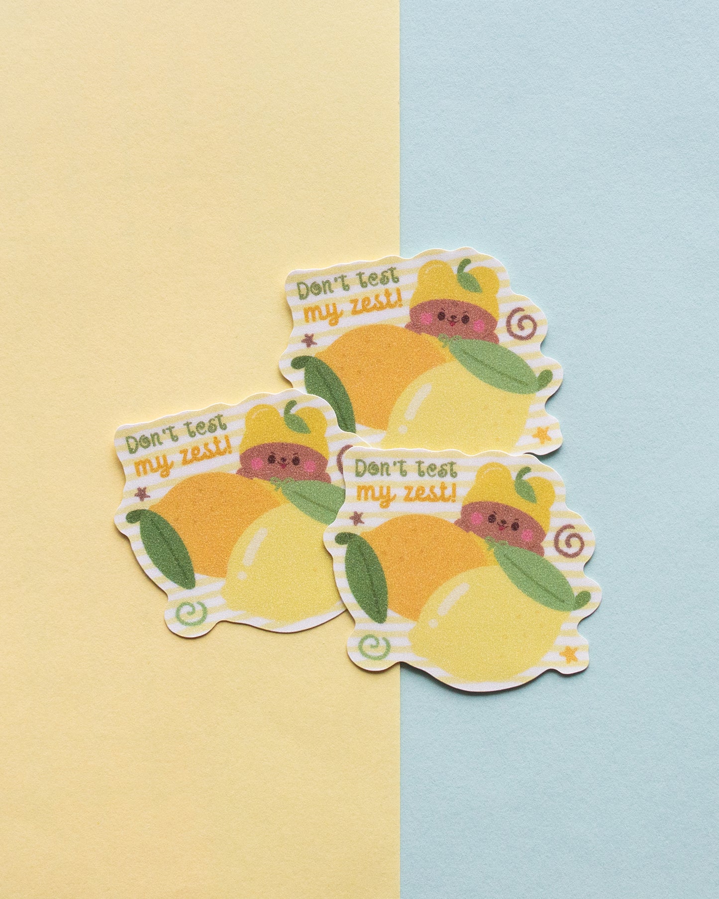 *new* Don't Test My Zest Frosted Finish Die-Cut Sticker