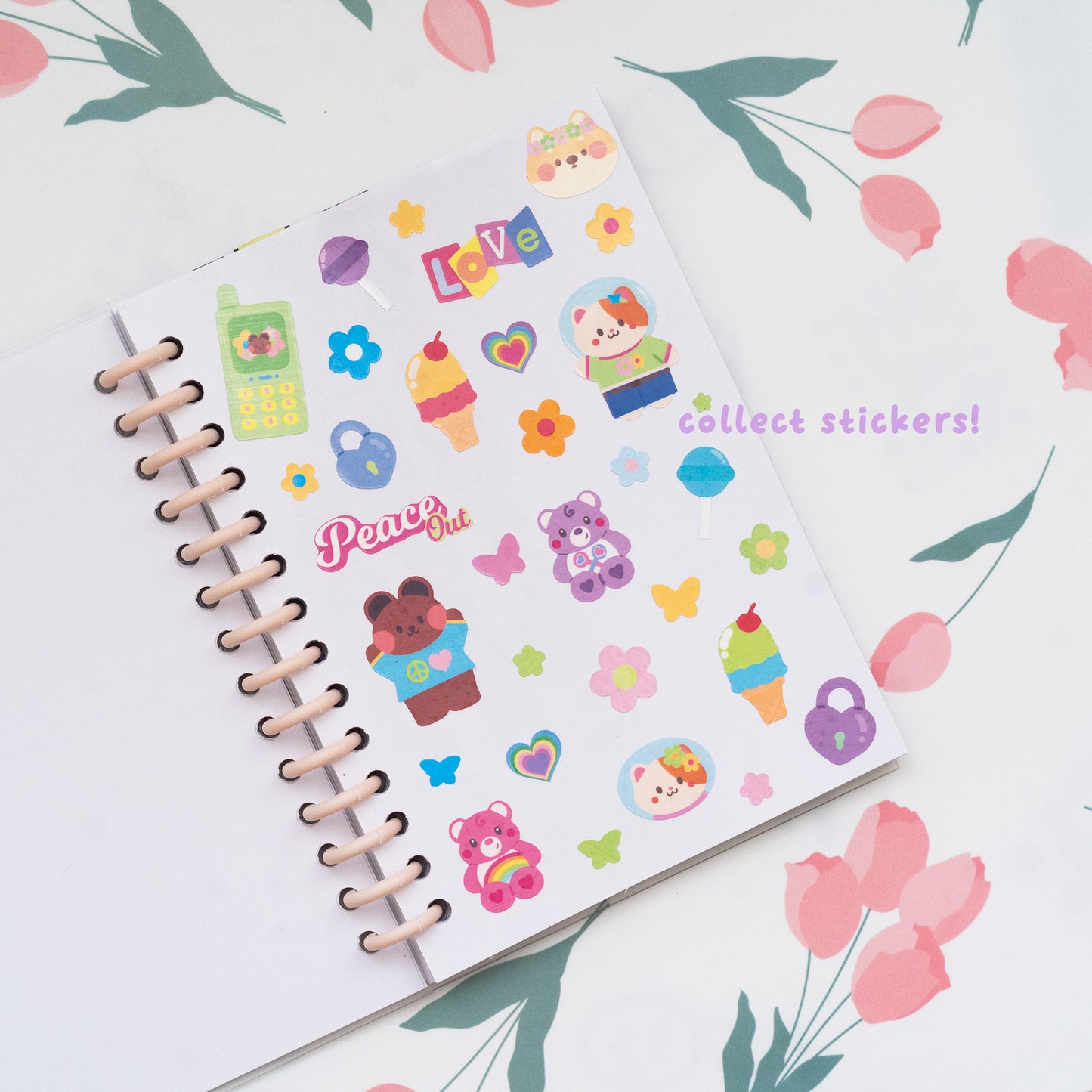 *new* Bubbly Pastels- Double Sided Reusable Sticker Book