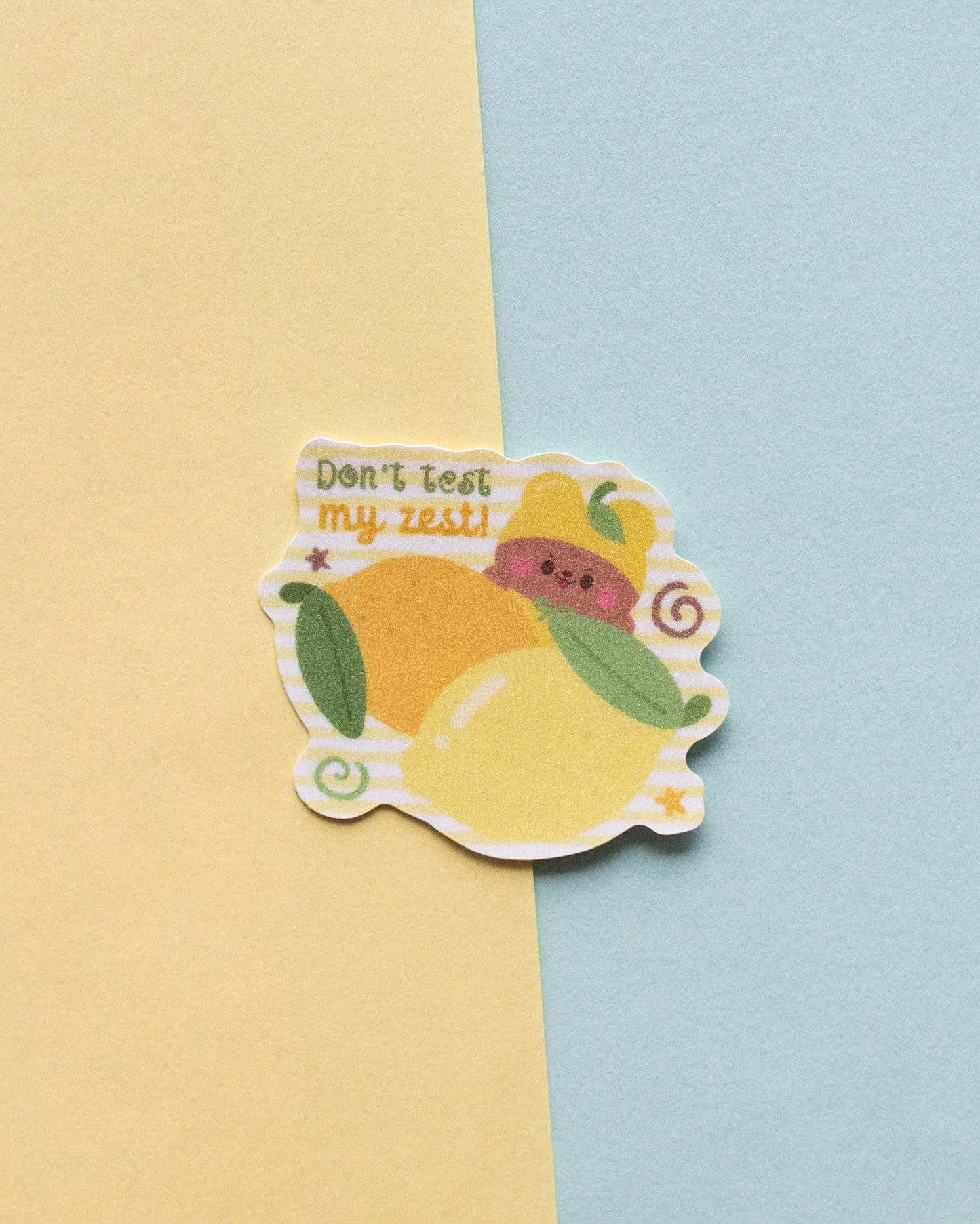 *new* Don't Test My Zest Frosted Finish Die-Cut Sticker