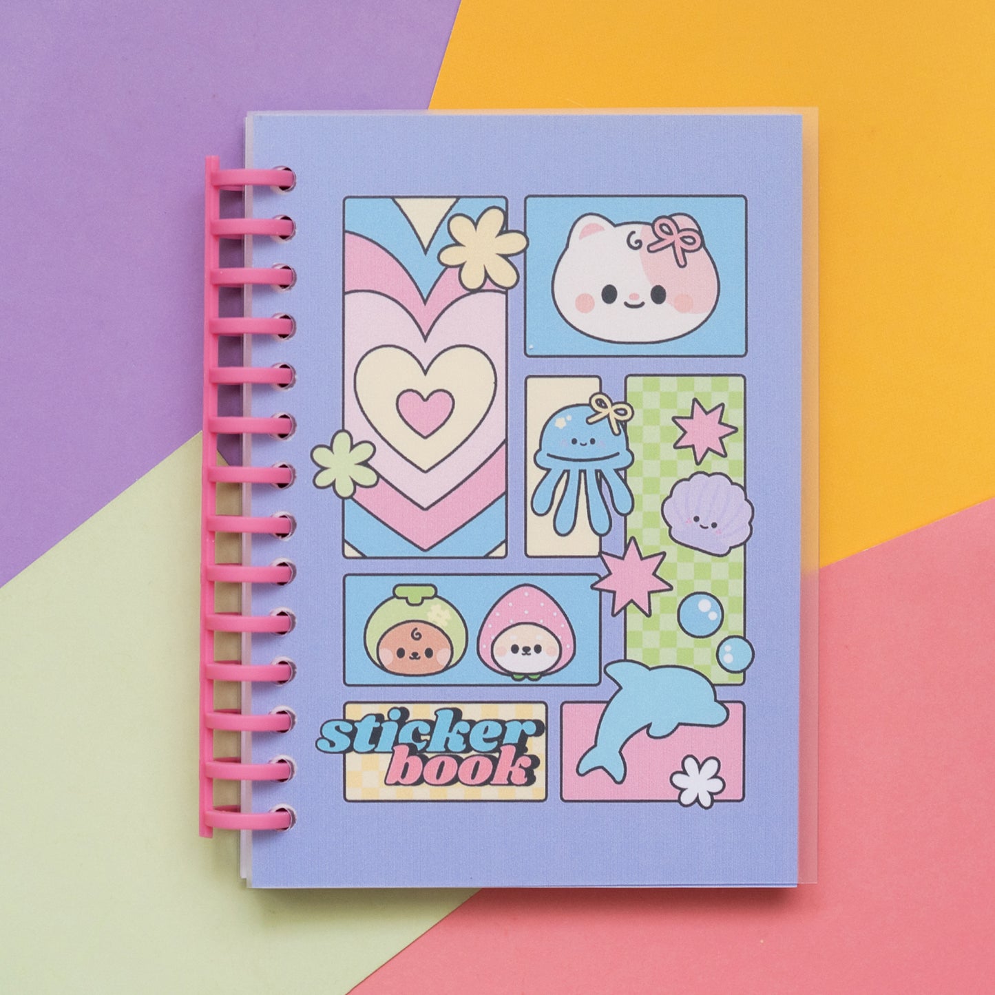 *new* Bubbly Pastels- Double Sided Reusable Sticker Book