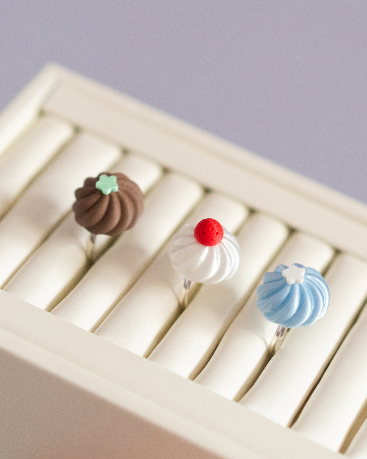 *new* 3D Printed Cream Rings