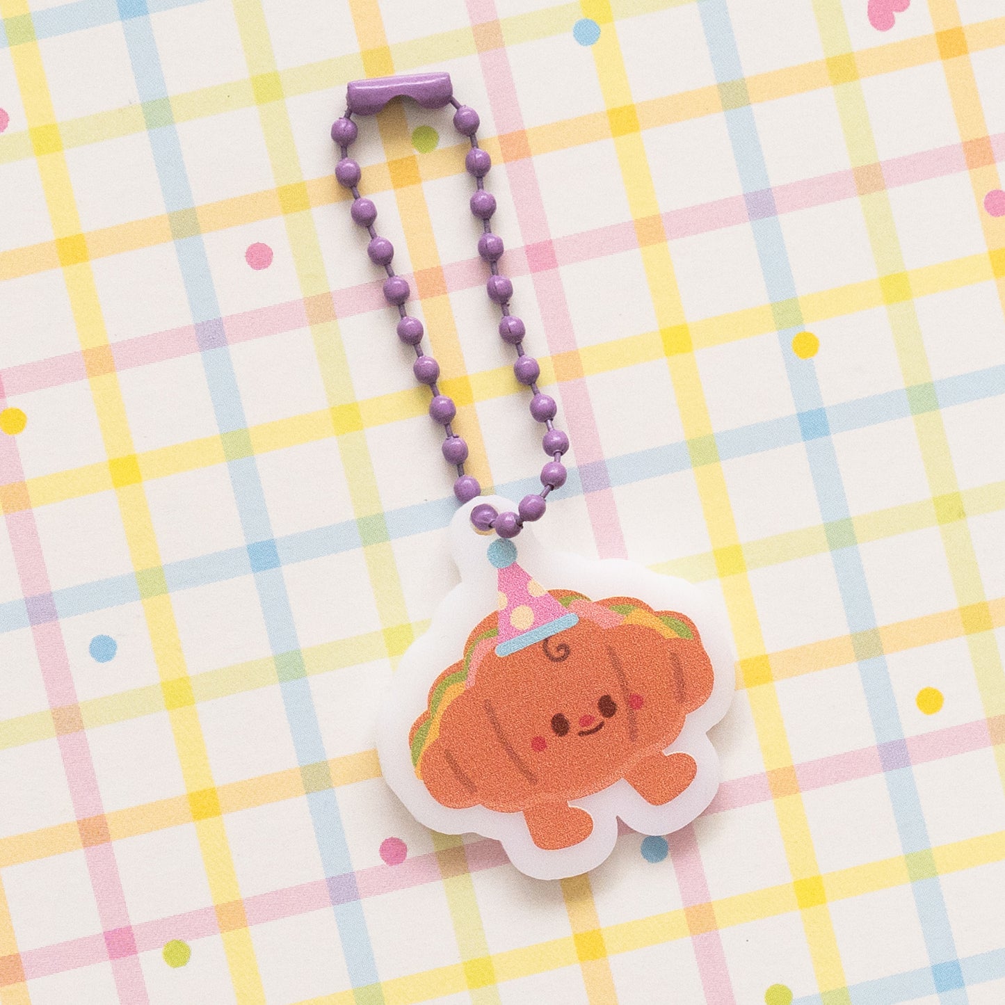 Breakfast Party Mini Charm Keyring Keychain