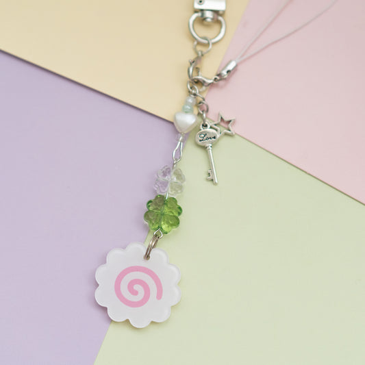 Naruto & Clover Keychain Handphone Strap Trinket