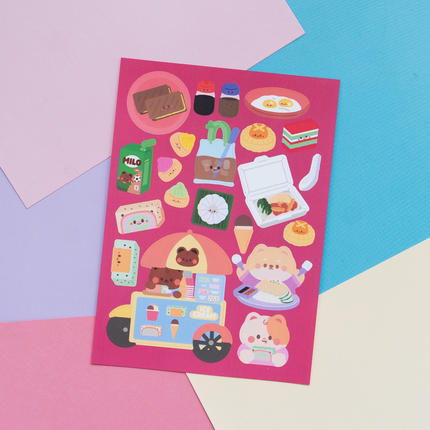 Singapore Foodie Journal Sticker Sheet