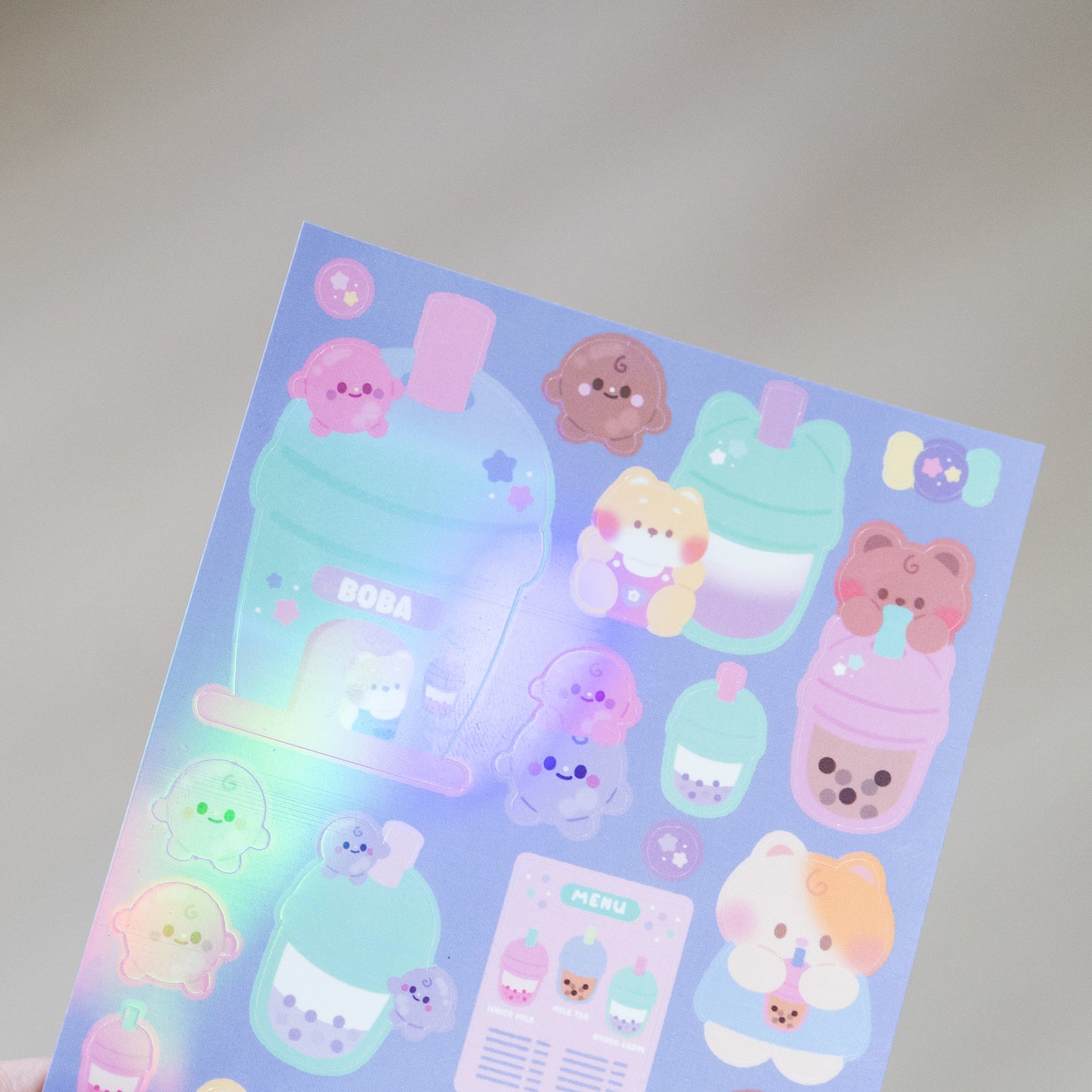 Boba Tea Lover Journal Sticker Sheet