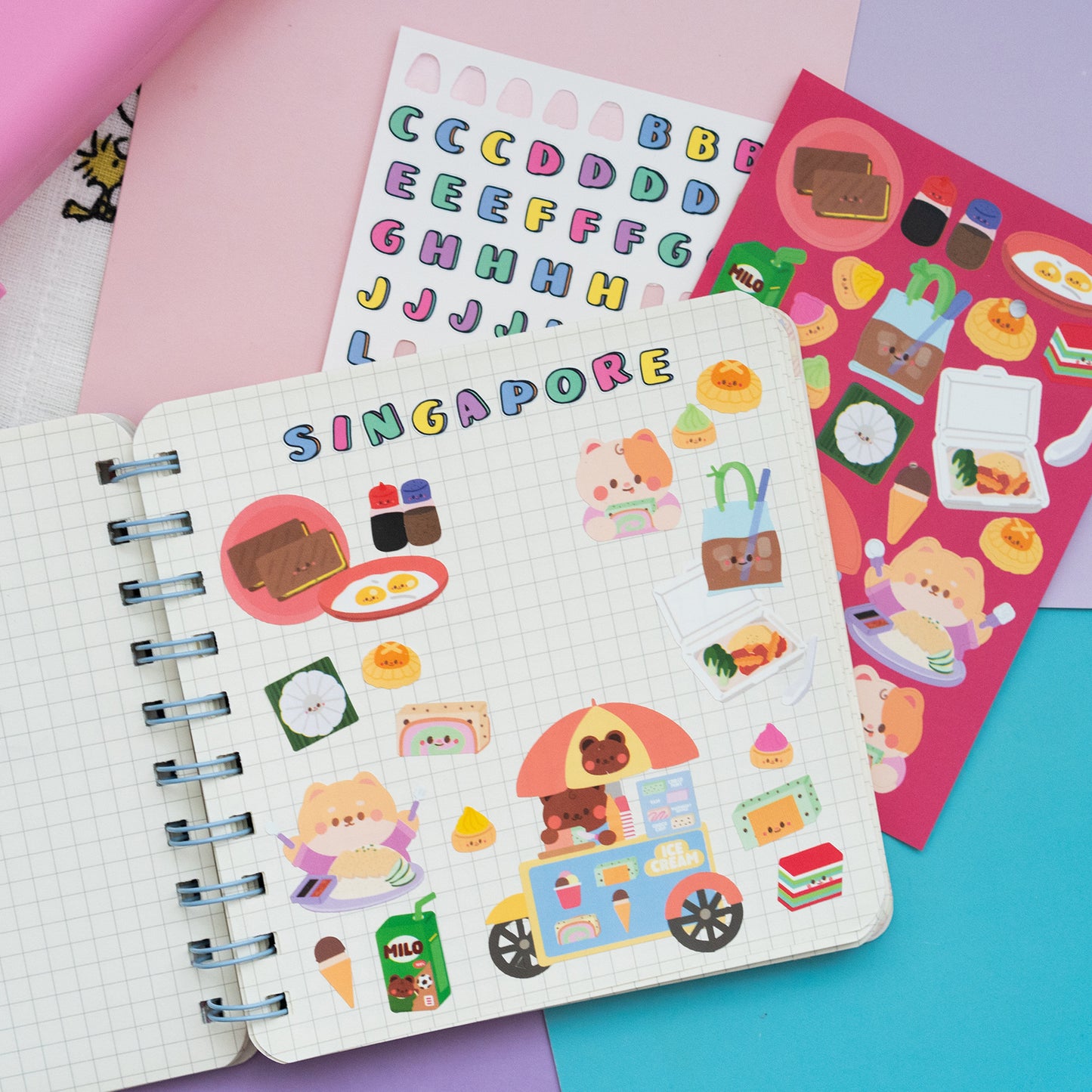 *new* Singapore Foodie Journal Sticker Sheet