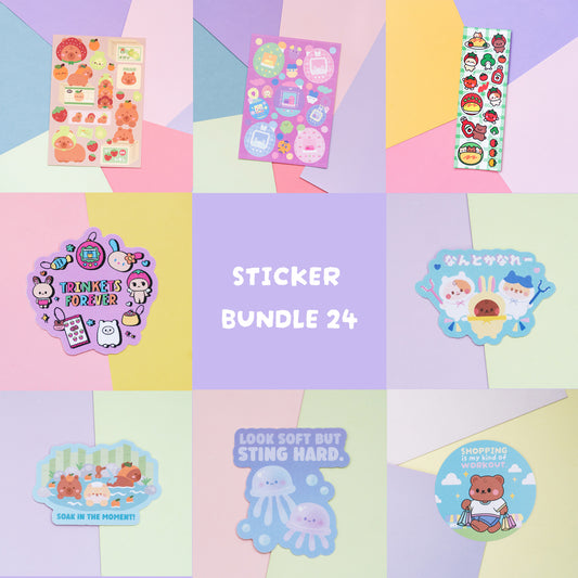 *new* mintymentaiko Kitschy Cute Journal Stickers Bundle 24