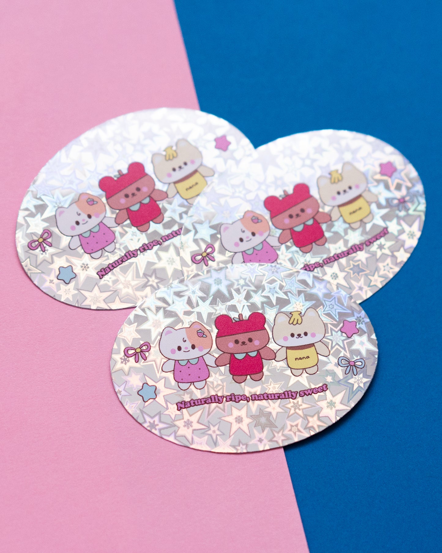 *new* Naturally Ripe, Naturally Sweet Holographic Die-Cut Sticker