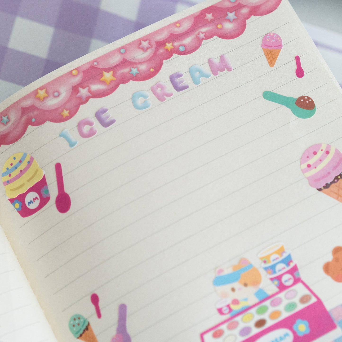 Ice Cream Shop Journal Sticker Sheet
