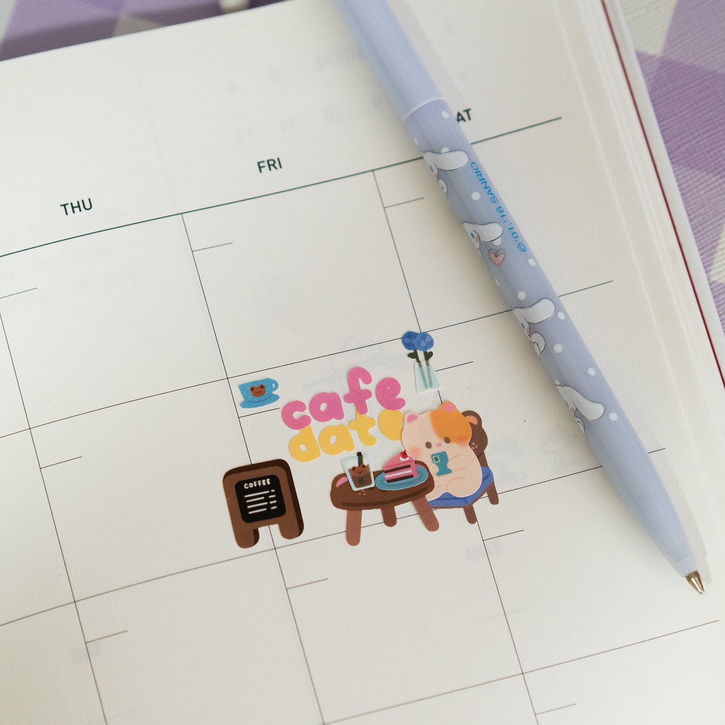 *new* Mini Teddy Cafe Journal Sticker Sheet