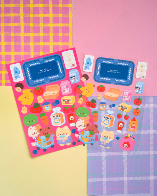 *new* Grocery Shopping Journal Sticker Sheet