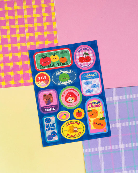 *new* Grocery Labels Journal Sticker Sheet