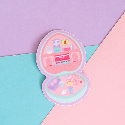 Polly Pocket Frosted Finish Die-Cut Sticker