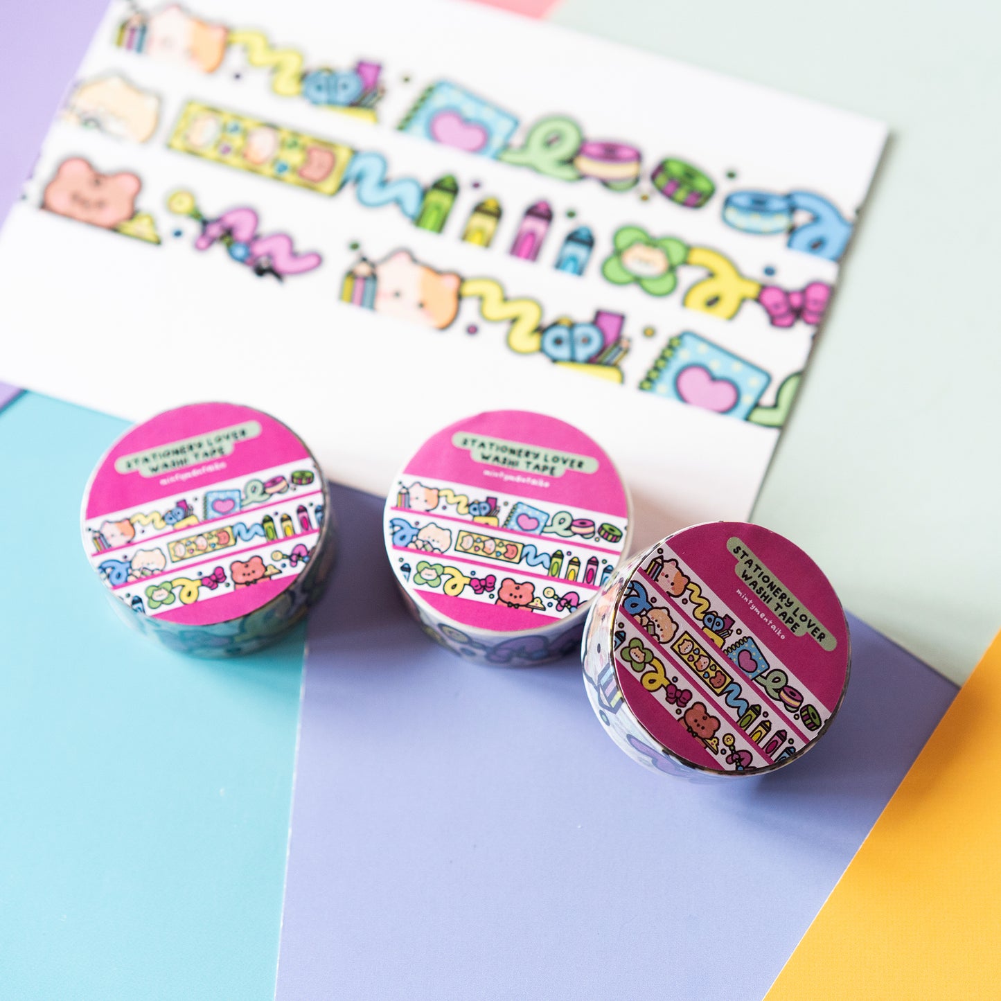 Minty Babies Lined Stationery and Journaling Washi Tape