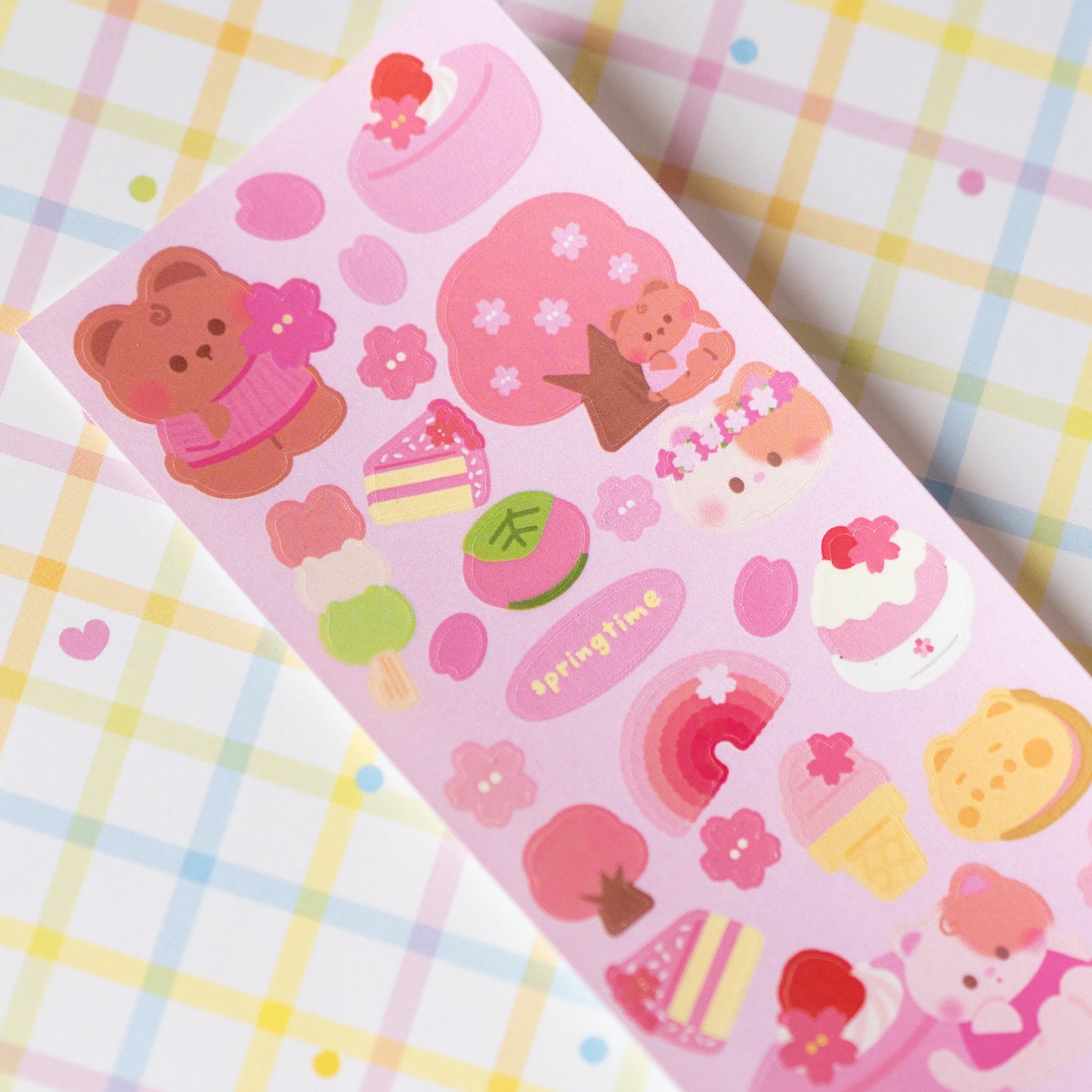 Minty Babies Sakura Hanami Spring Cherry Blossom Deco Journal Sticker Sheet
