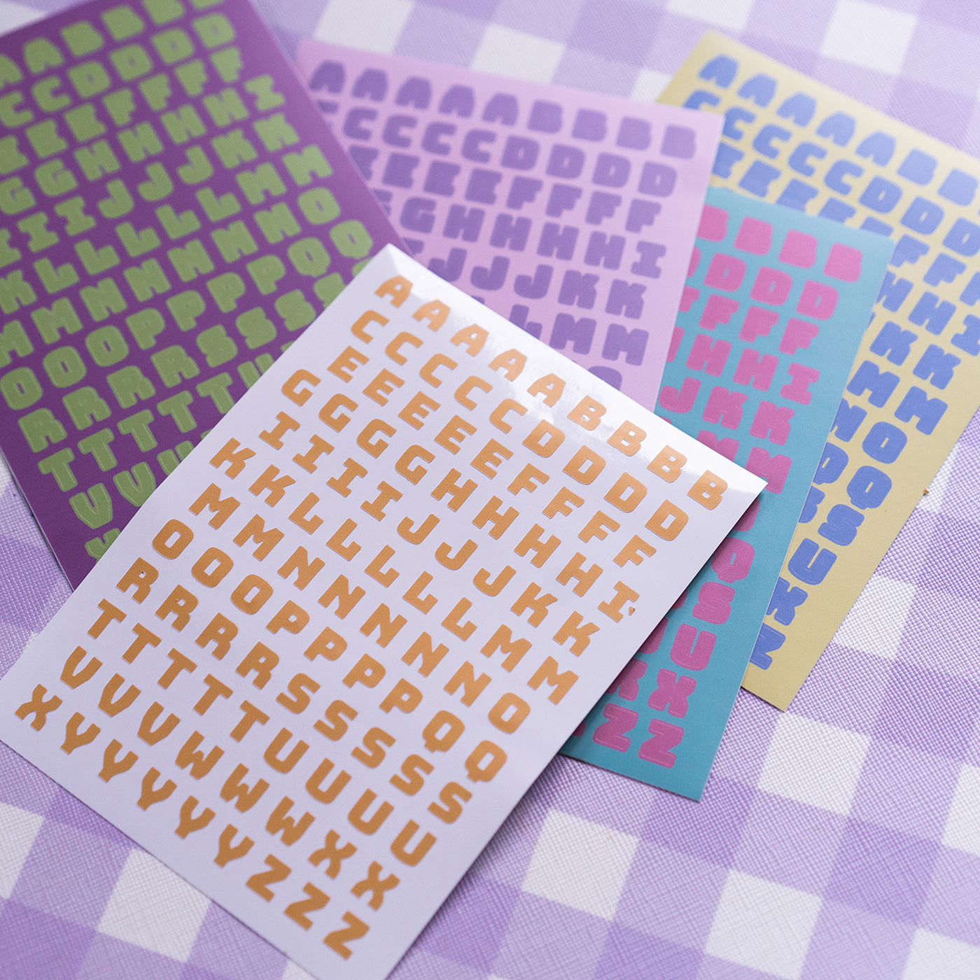 90s High School Alphabet Sticker Sheet Set