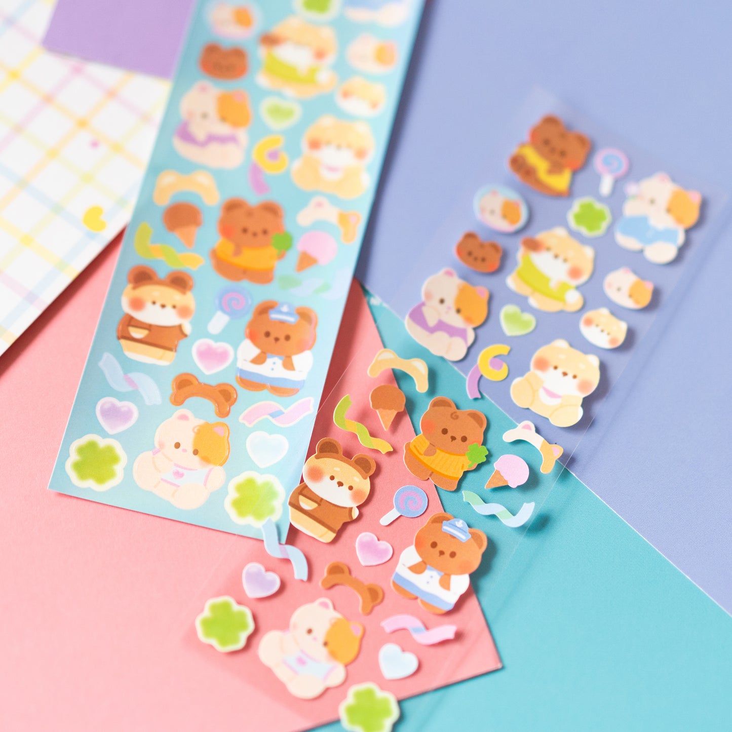 Lucky Minty Babies Soft Pastel Deco Journal Sticker Sheet