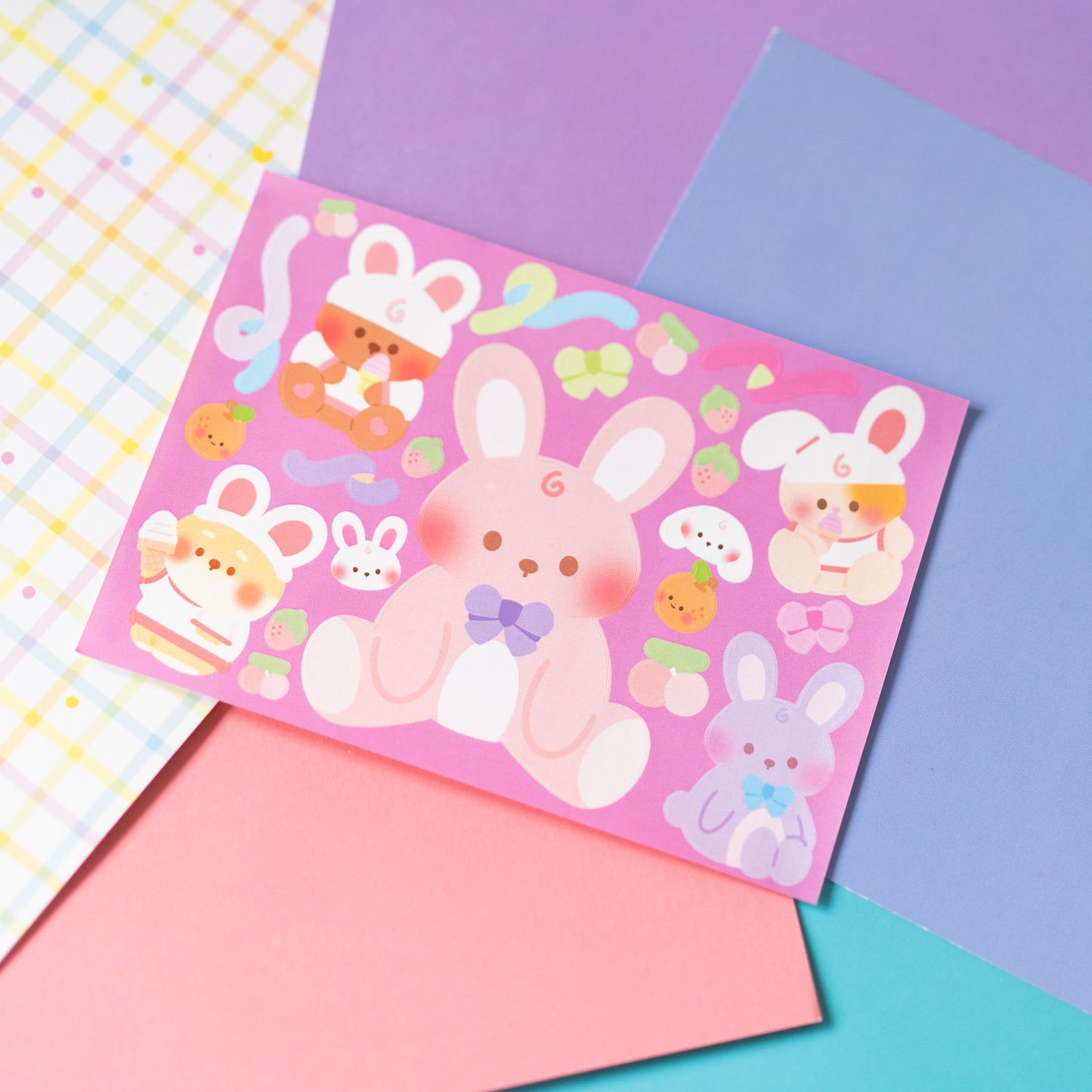 Pastel Bunnies Journal Sticker Sheet