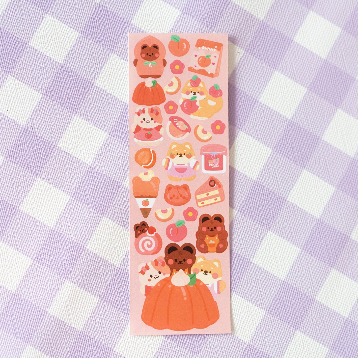 Peach Desserts Journal Sticker Sheet