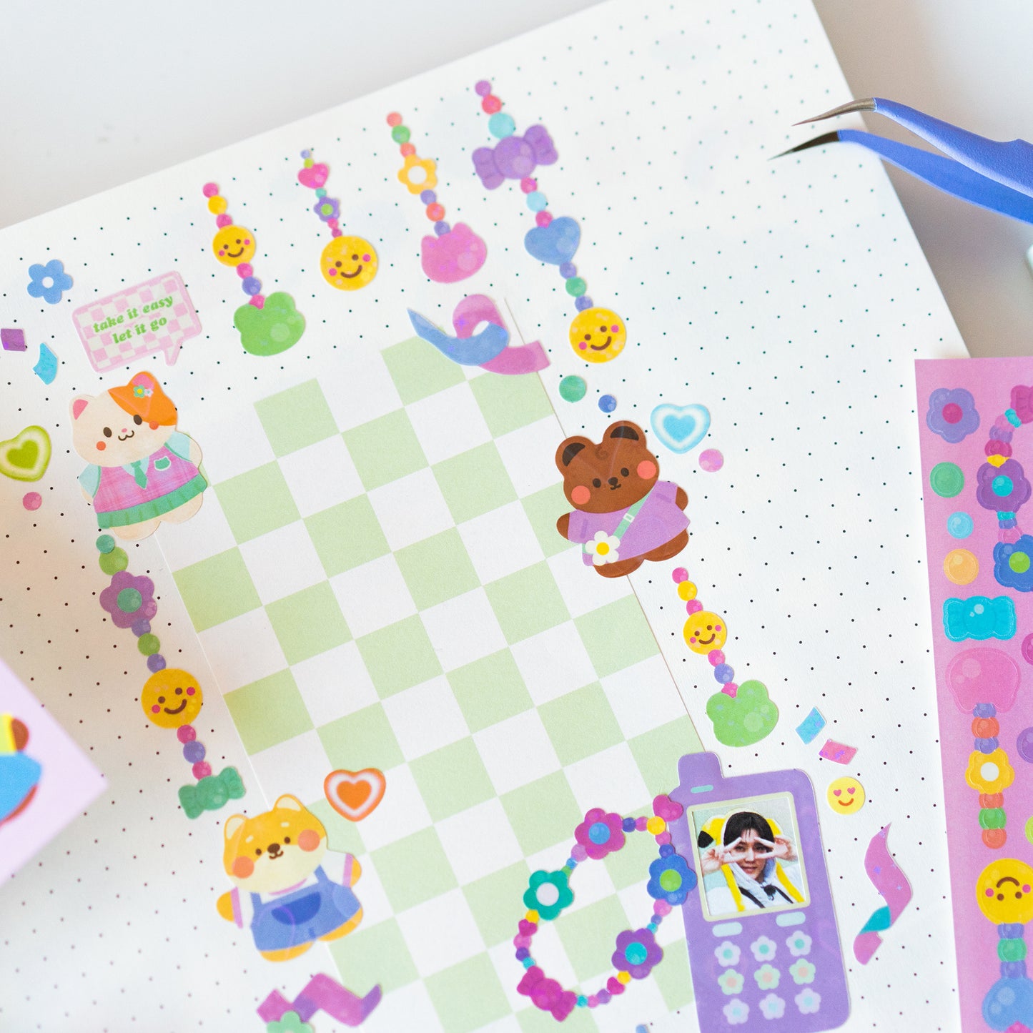 Minty Friends OOTD Journal Sticker Sheet