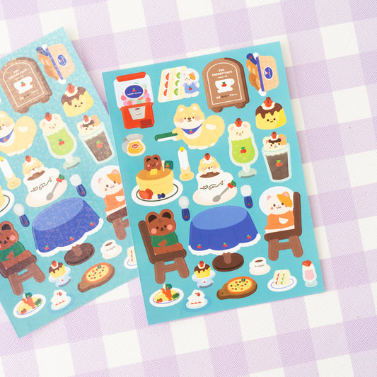 Retro Cherry Cafe Journal Sticker Sheet