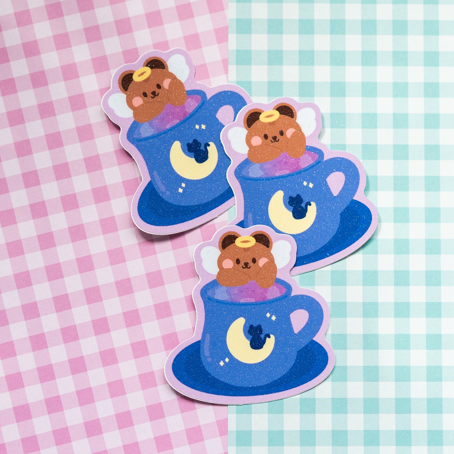 Darekuma Magic Tea Frosted Finish Die-Cut Sticker