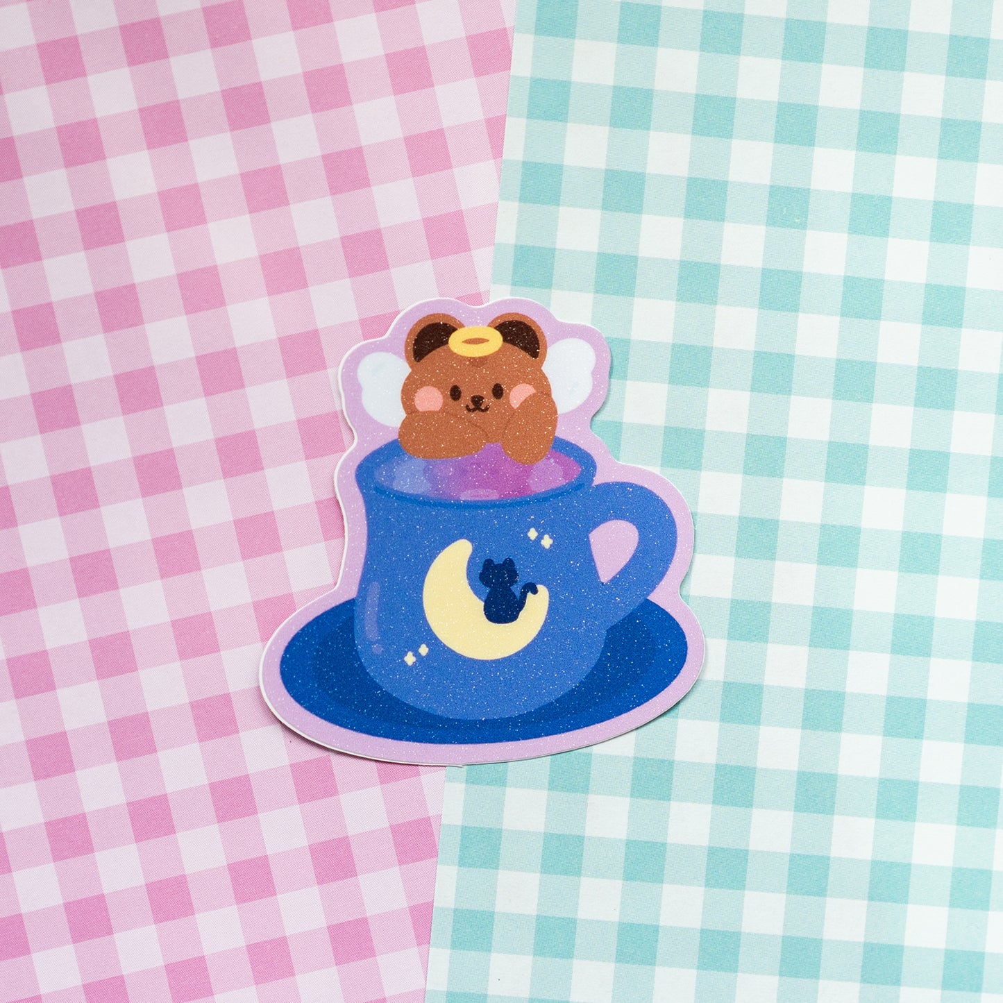 Darekuma Magic Tea Frosted Finish Die-Cut Sticker