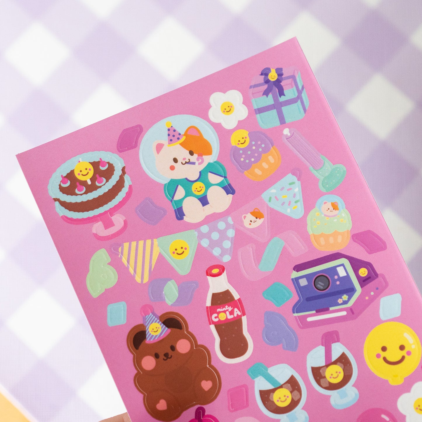 Smiley Birthday Party Journal Sticker Sheet