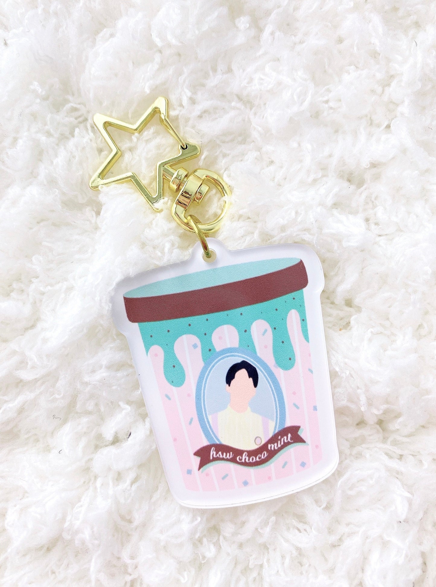 X1 Han SeungWoo Mint Choco Ice Cream Acrylic Keychain