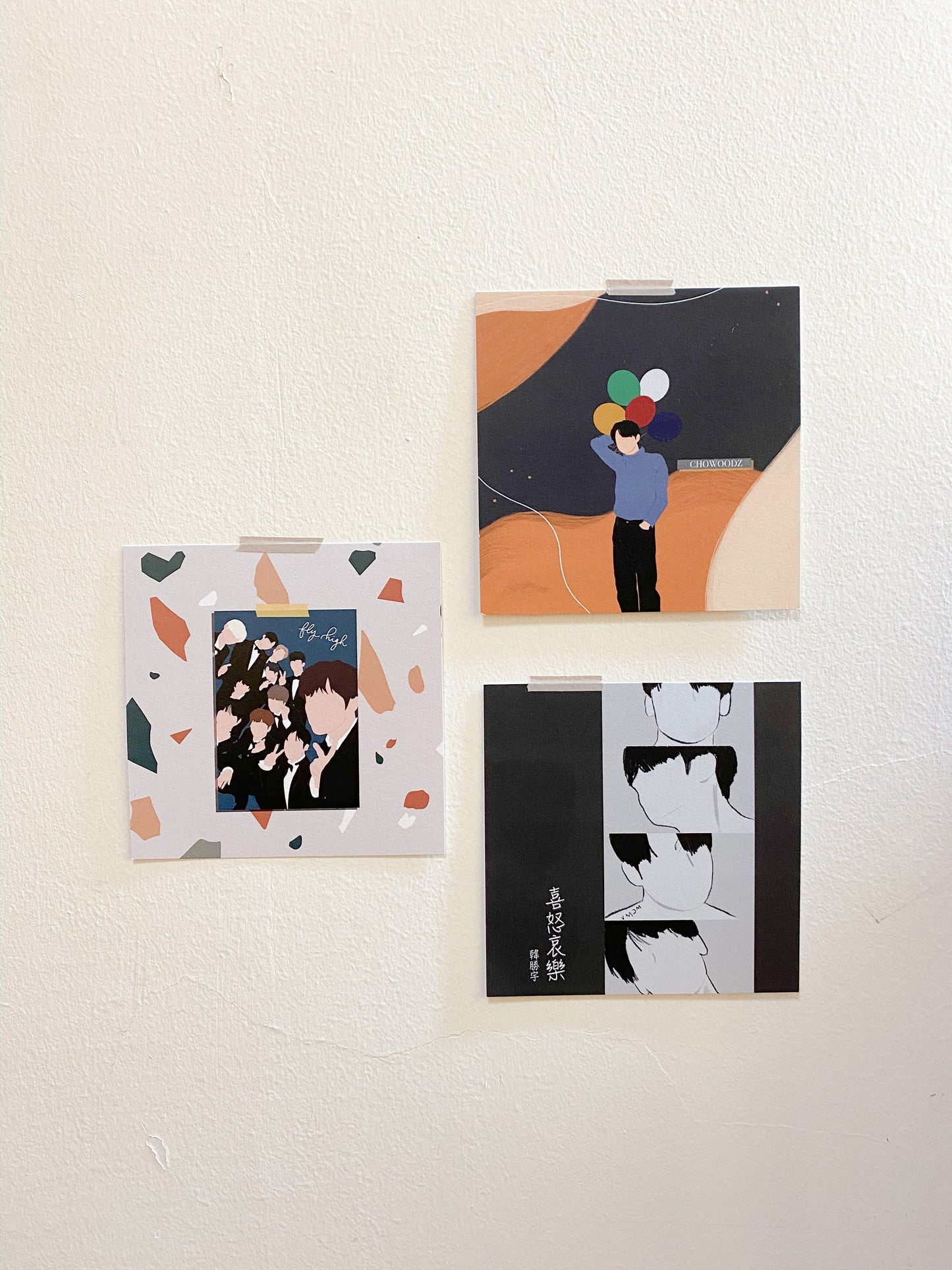 X1, Hangyul, Ryeonseung Kpop Fanart Matte Art Prints (4" x 4")