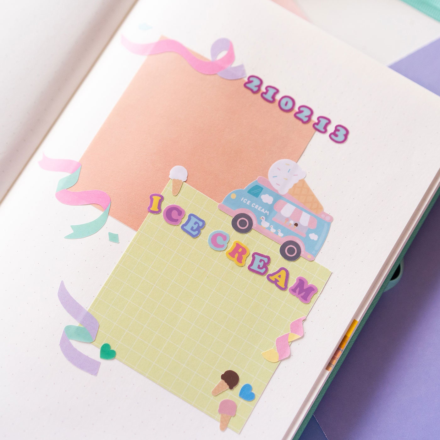 Sweet Retro Pastel Alphabet and Number Holographic Confetti Journal Sticker Sheet