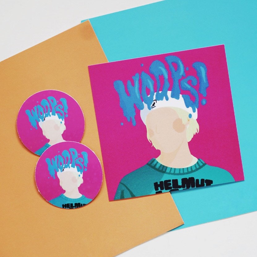 Woodz Cho Seungyoun Woops Print and Sticker