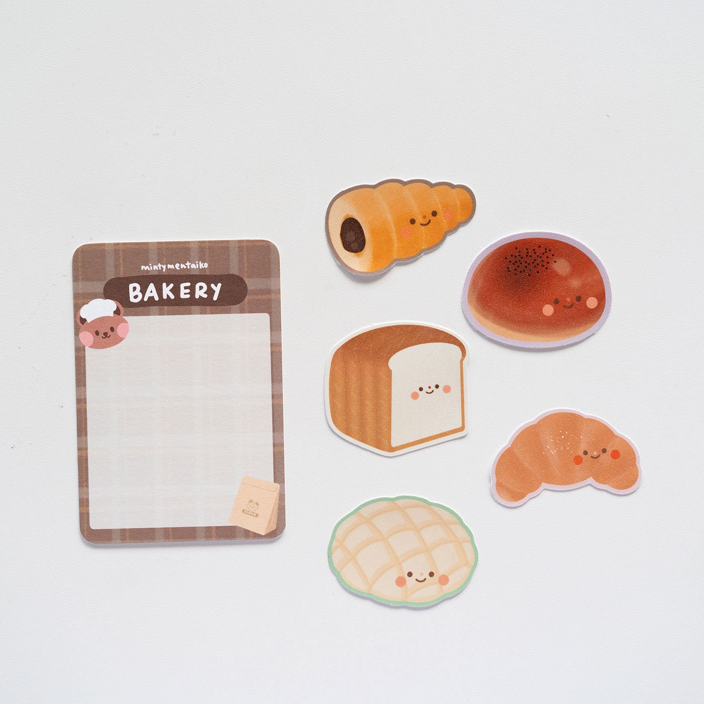 Japanese Bakery Die-Cut Frosted Surface Die-Cut Stickers Set