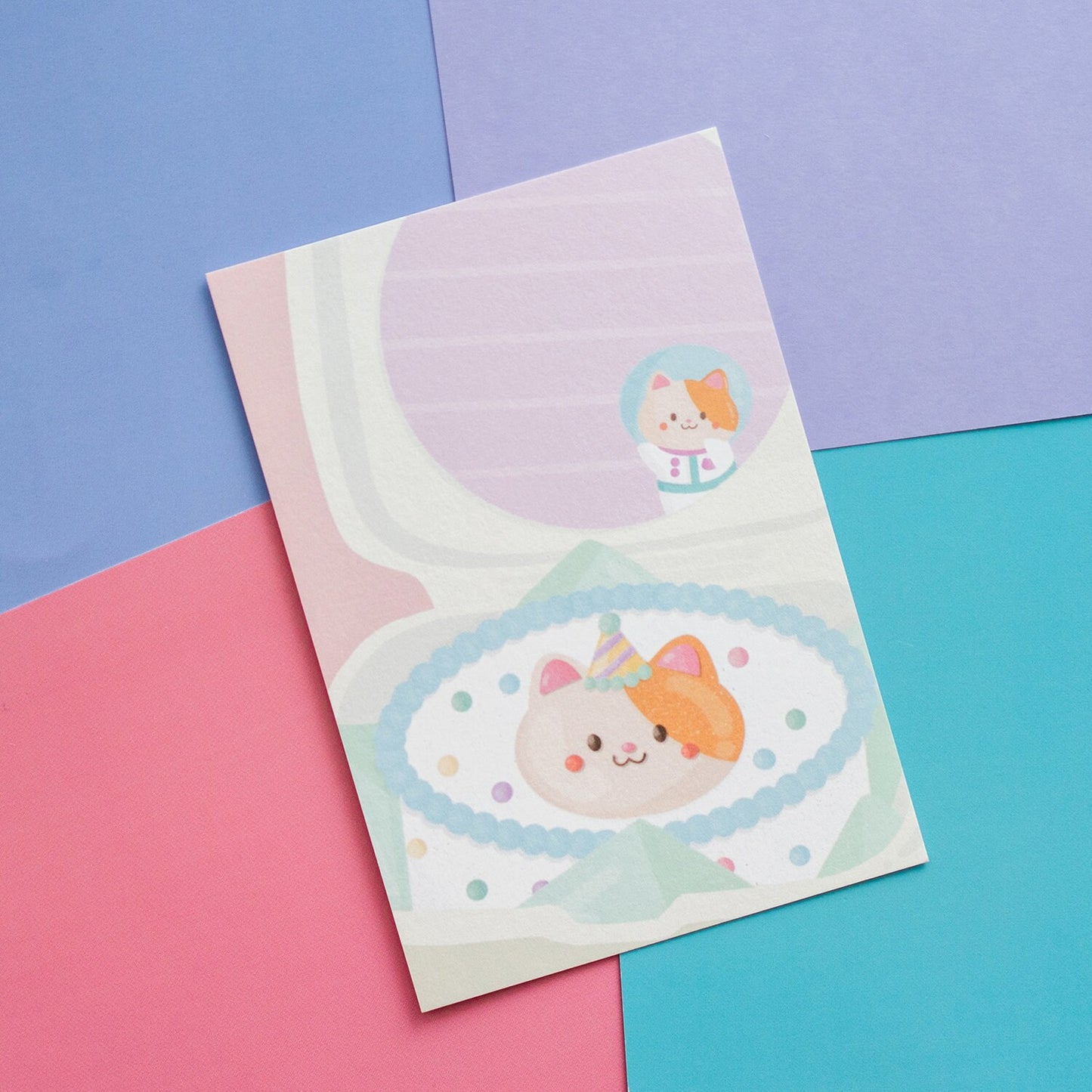 Space Nyan Bento Cake Postcard / Print