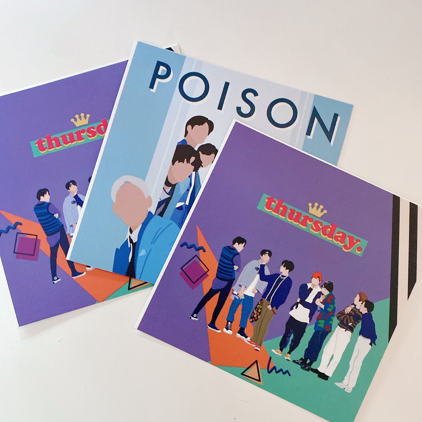 GOT7 Fan Art Matte Square Print - Poison and Thursday 4” by 4”