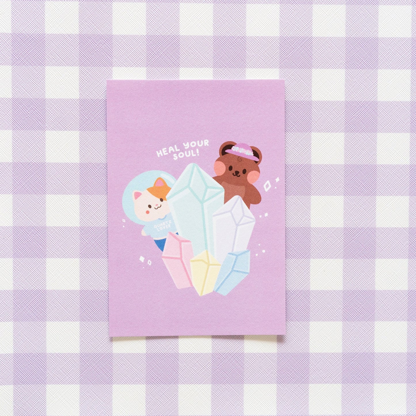 Darekuma and Space Nyan Quartz Lover Heal Your Soul  Postcard / Print
